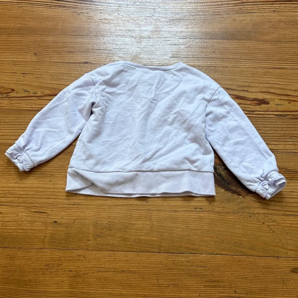 Carters‎ Sweatshirt Toddler Purple Excellent Ballet Slipper Ruffle SIZE 3T